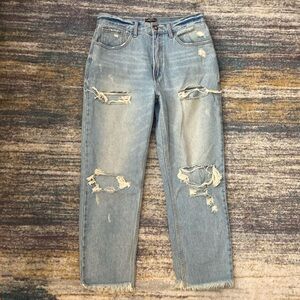 Distressed, light wash, women’s sz 30 jeans
